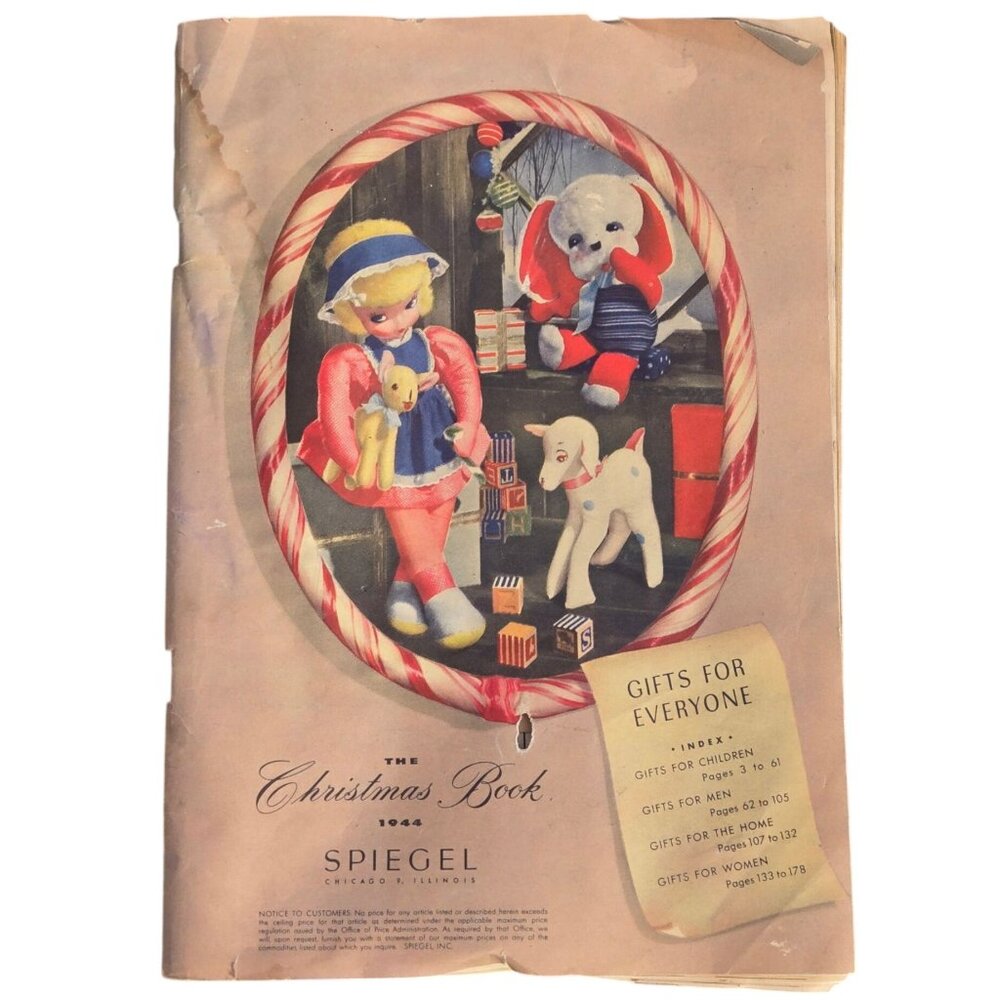 Vintage 1944 Spiegel Christmas Catalog Collectible Book Toys Clothes Jewelry